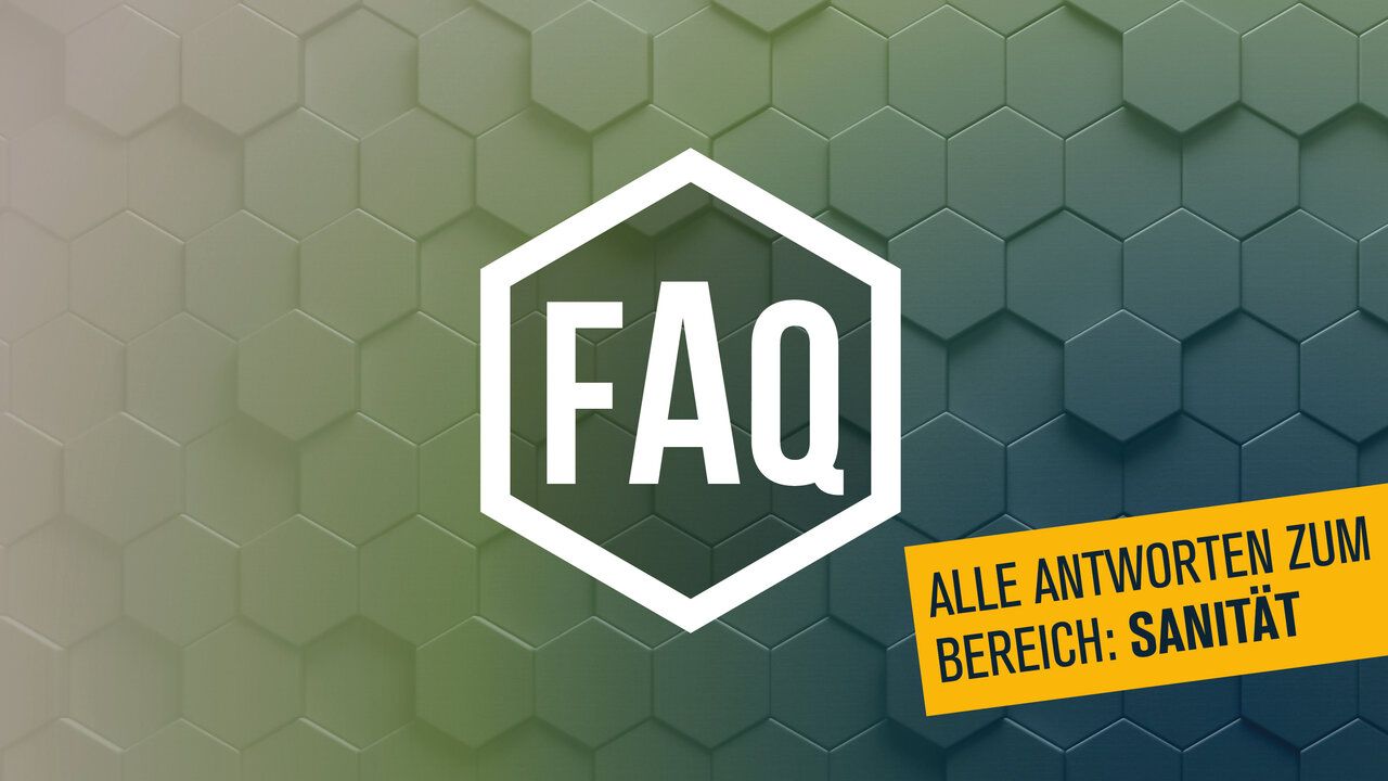 FAQ Bereich Sanität Symbol der Karrierekaserne.